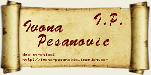 Ivona Pešanović vizit kartica